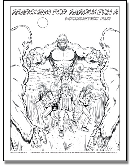 Preview of Coloring Fun! Searching for Sasquatch 8 coloring page