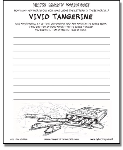 Preview of Word Builder - Vivid Tangerine