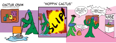 Web Comic - Cactus Crew™: Moppin' Cactus
