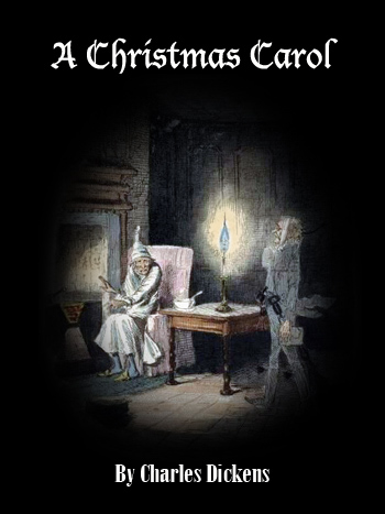 CyberCrayon cover for the classic story A Christmas Carol, by Charles Dickens - Illustration by John Leech