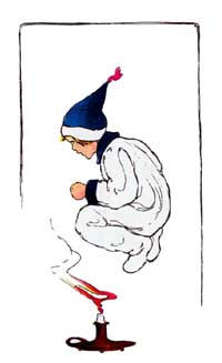 Illustration for the nursery rhyme, Jack, by Blanche Fisher Wright - from The Real Mother Goose