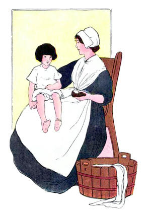 Illustration for the nursery rhyme, Why May Not I Love Johnny?, by Blanche Fisher Wright - from The Real Mother Goose