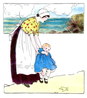 Illustration for the nursery rhyme, Dance to your Daddie, by Blanche Fisher Wright - from The Real Mother Goose