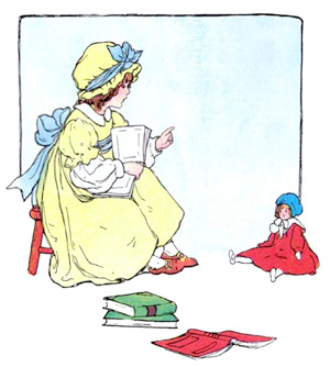 Illustration for the nursery rhyme, I'll Tell You a Story, by Blanche Fisher Wright - from The Real Mother Goose