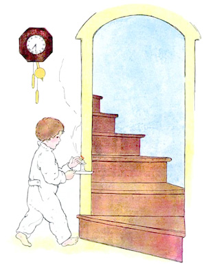 Illustration for the nursery rhyme, Little Fred, by Blanche Fisher Wright - from The Real Mother Goose