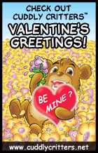 Ad for Cuddly Critters, www.cuddlycritters.net